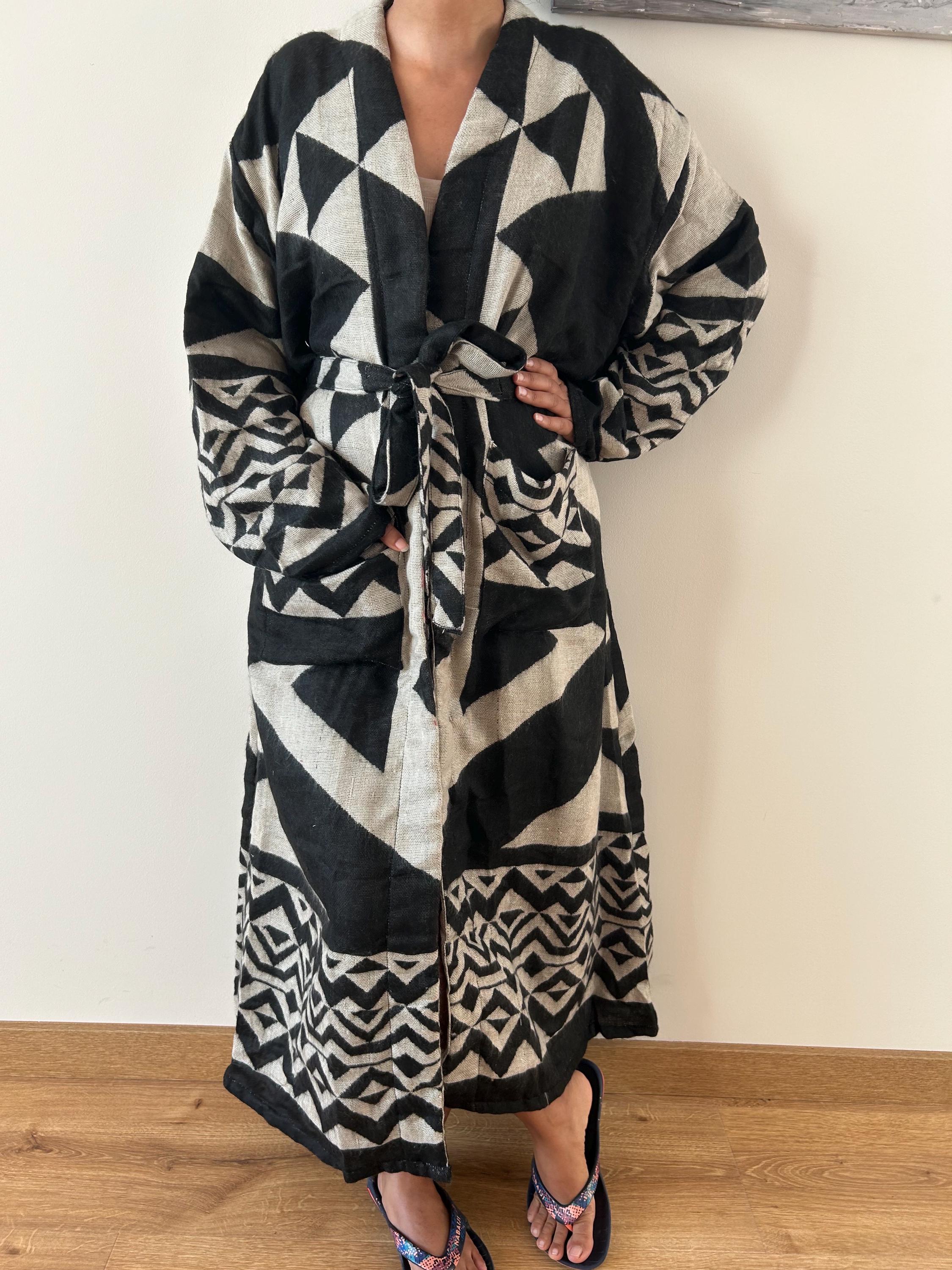 Kingly Wool Robe Unisex Yak Wool Robe,resort Wear,loungewear,winter Robe,winter Dressing ...