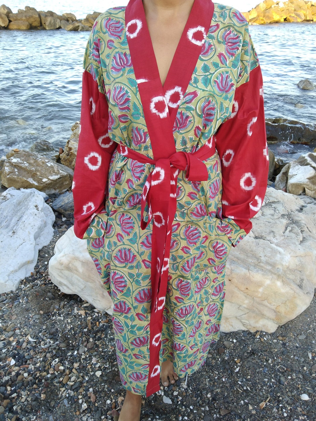 Koofi Robe Cotton Robe,cotton Kimono,loungewear,resort Wear,gifts for Her,boho ...