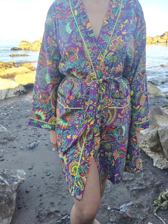 Kimono, vestaglia di cotone, regali per lei, abbigliamento da