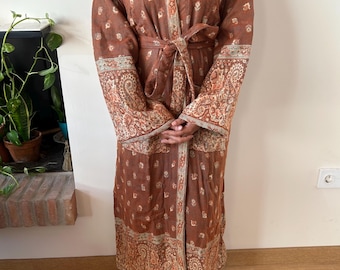 Peignoir unisexe, vêtements d'intérieur, vêtements de vacances, cadeaux pour elle, cadeaux pour lui, peignoir bohème, kimono en laine, vêtement d'hiver, cadeaux de Noël