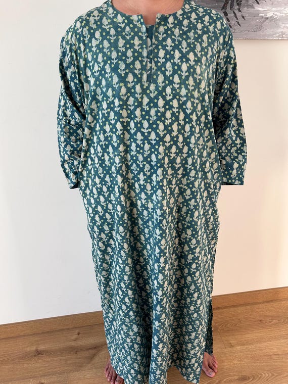 Men's Cotton Kaftan,caftan,resort Wear,lounge Wear,dressing Robe