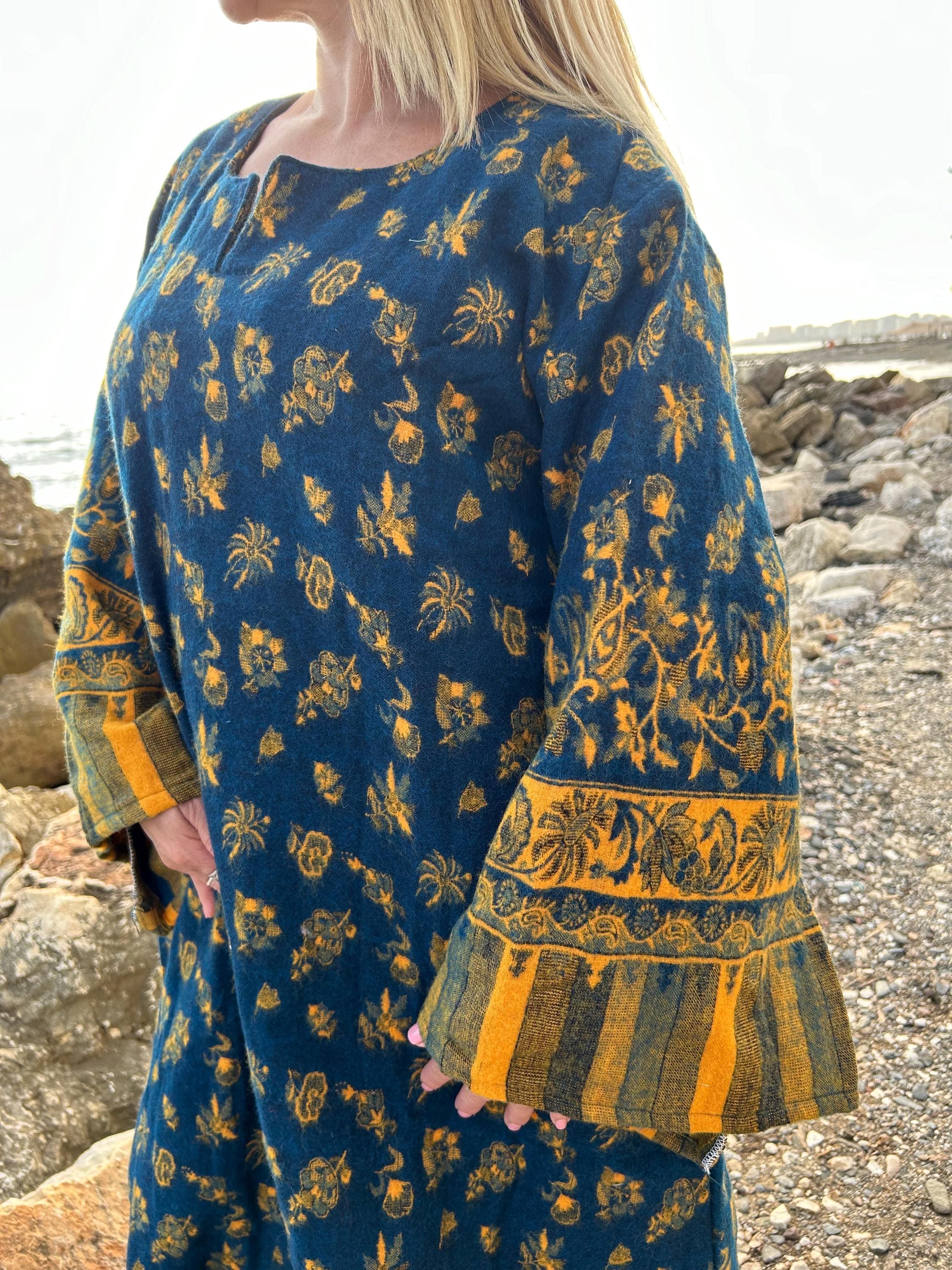 Yak Wool Kaftan,winter Wool Kaftan,boho Wool Dress,gifts for Her