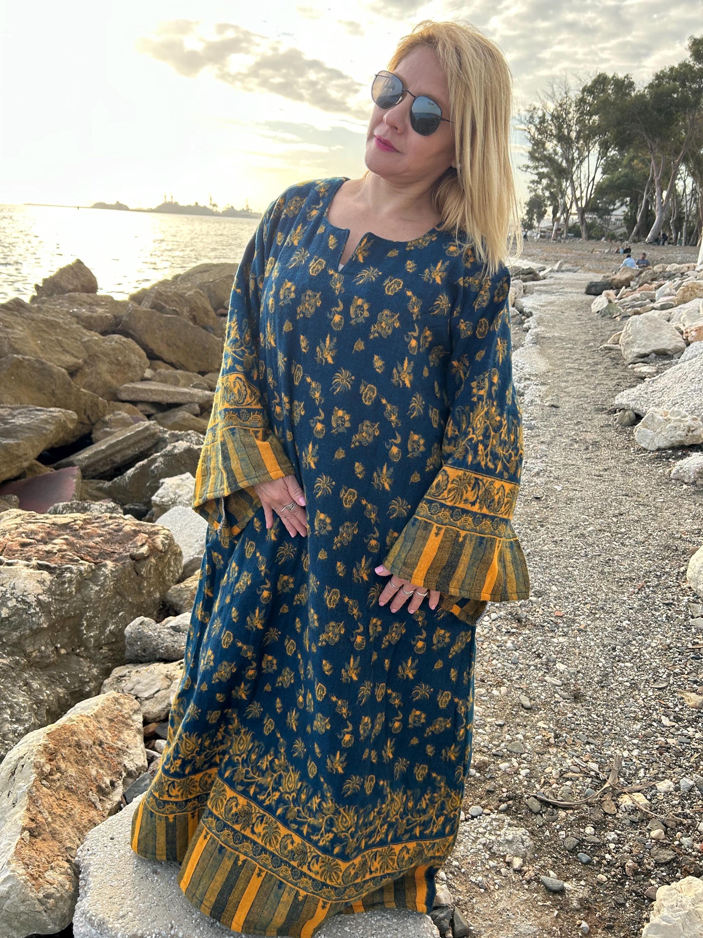 Yak Wool Kaftan,winter Wool Kaftan,boho Wool Dress,gifts for Her