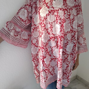 Baumwolle Tunika,Tunika,Resort tragen,Sommerkleid,Geschenke für sie,Boho Kleid Bild 7