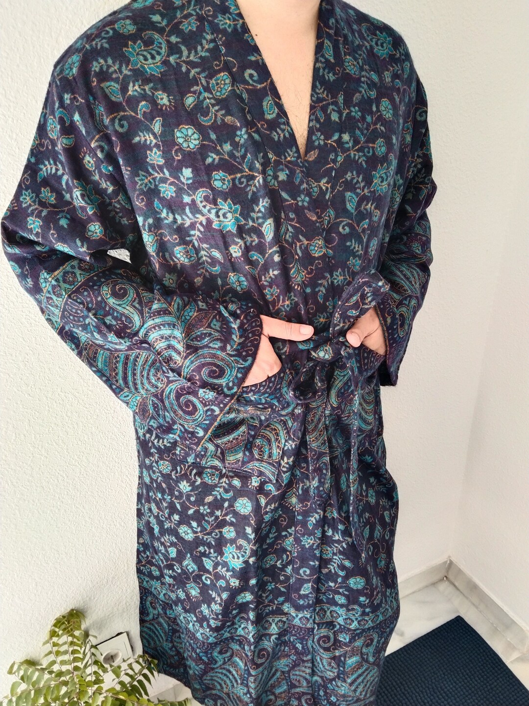 Unisex Wool Robe,men's Wool Robe,resort Wear,wool Loungewear,winter