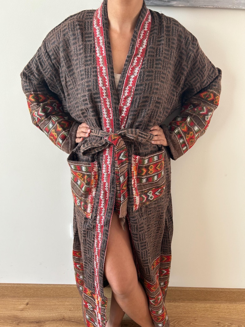 Kingly Wool Robe Yak Wool Robe,winter Robe,gifts for Her, Christmas Gift,boho Robe ...