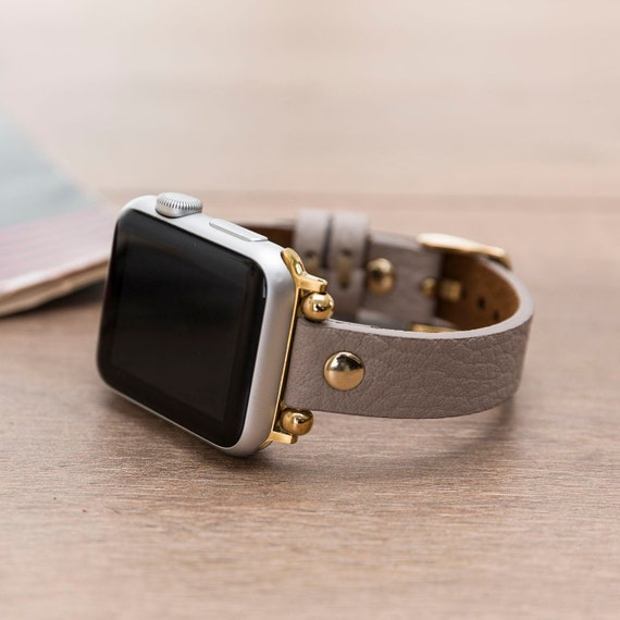 Custom Beige Thin Apple Watch Band 