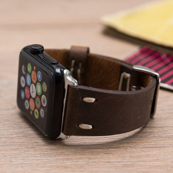 Cinta del Apple Watch de cuero 40mm 42mm 44mm 38mm para | Etsy México