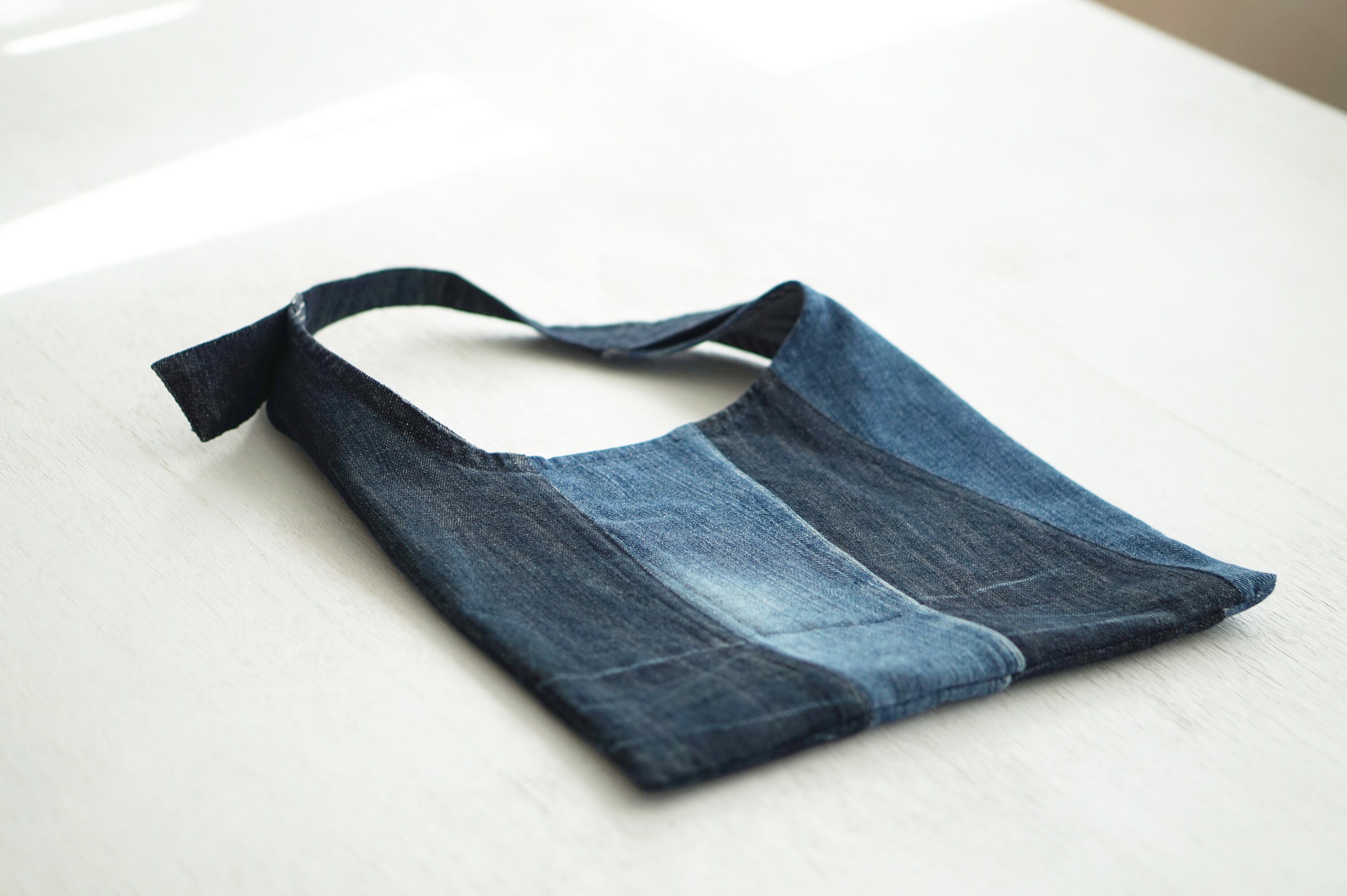 JEANON STRIPE TOTE Bag recycled Jeans Bag - Etsy