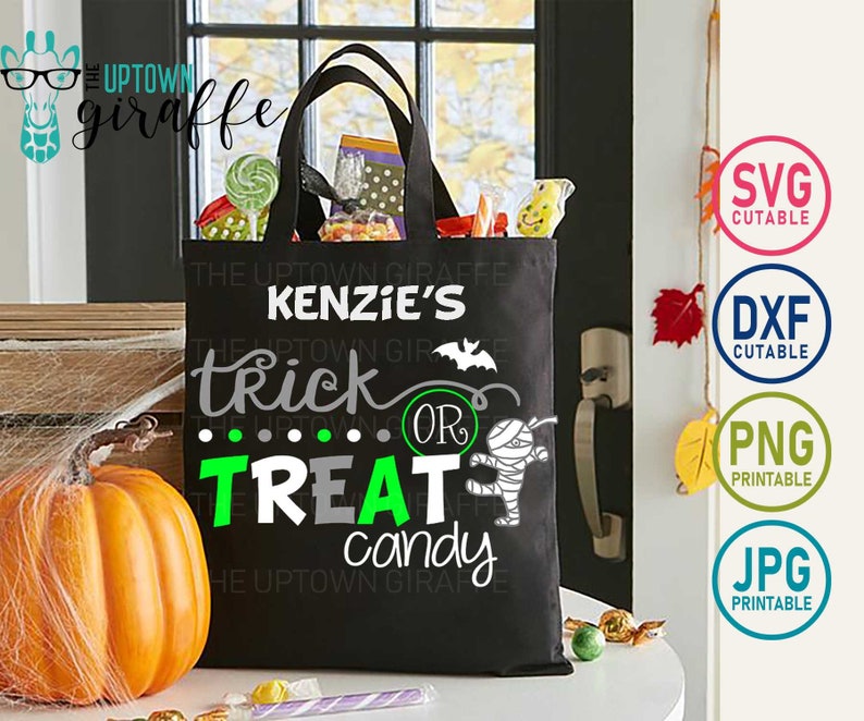 Trick or treat bag SVG Halloween Svg Candy bag design mummy Etsy España