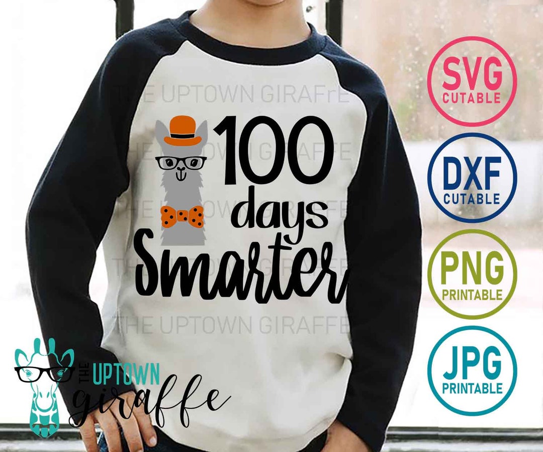 100 Days Smarter 100th Day of School SVG 100 Days Smarter - Etsy