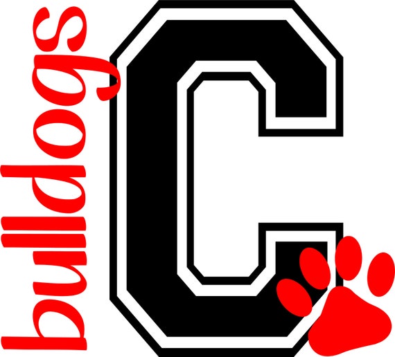 Download Bulldog Svg Mascot Svg Bulldog Paw Print Mascot T Shirt Mom Etsy