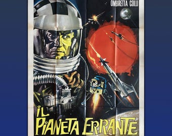 Poster 4F Der wandernde Planet – Krieg zwischen den Planeten – 140 x 200 CM – 1966