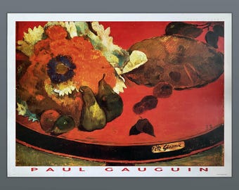 Stillleben Fete Gloanec – Paul Gauguin – Vintage-Poster – 88 x 64 CM