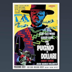 Póster de la película "Un puñado de dólares", de Clint Eastwood, años 2000, 70 x 100 cm