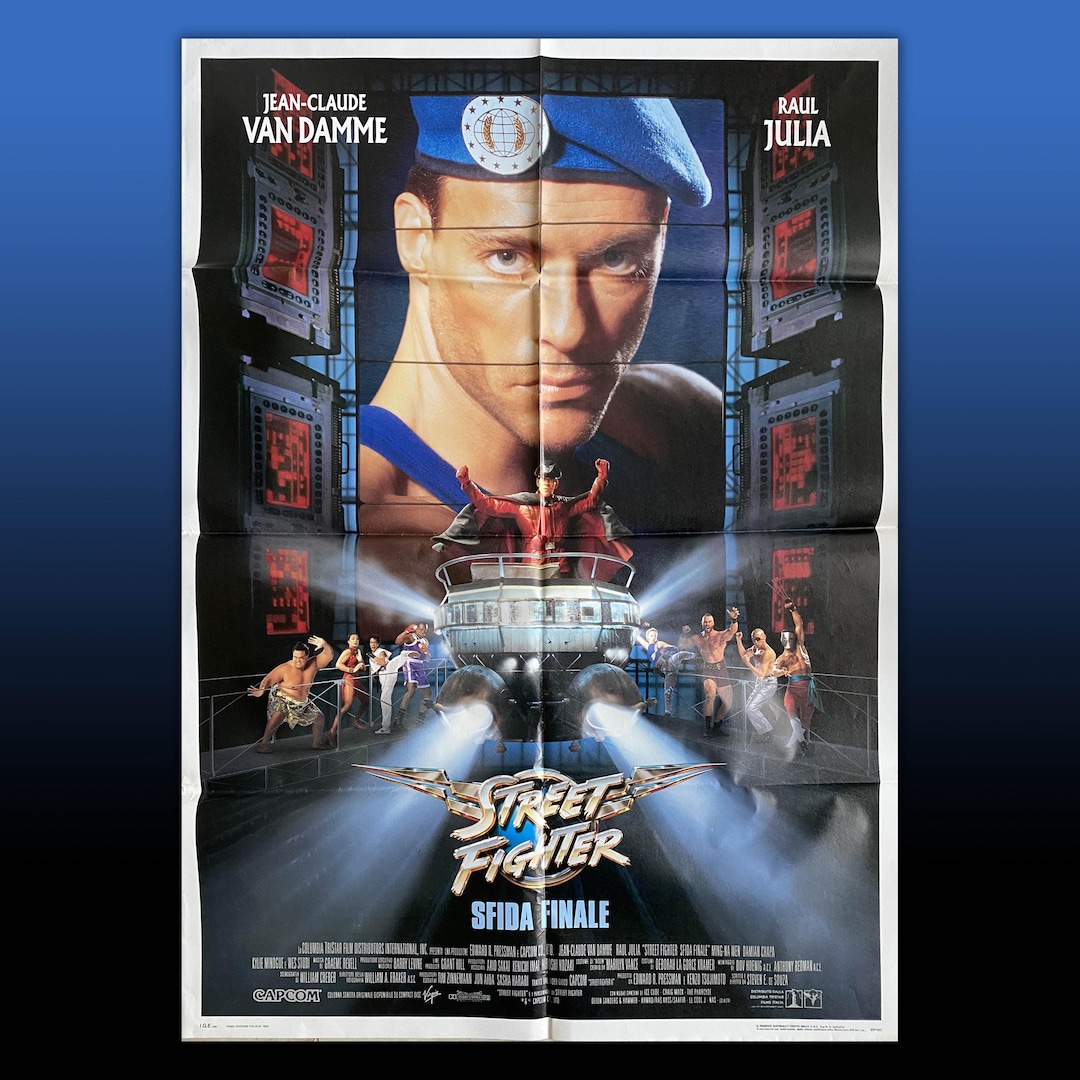 Original Movie Poster Street Fighter - 1995 - Jean-claude Van Damme - Size:  100X140 CM - Etsy Israel, image size:1080x1080