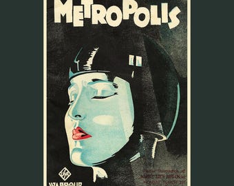 メトロポリス（1927年）映画ポスター：フリッツ・ラング映画、ドイツ