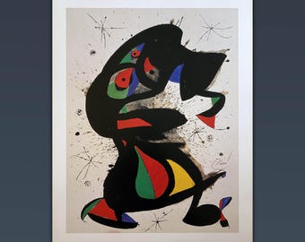 Offizielles Kunstplakat, offizielles Kunstplakat von Joan Mirò „Aufrechte Figur“, 70 x 100 cm