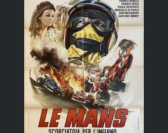 Original Movie Poster Le Mans Scorciatoia Per L'Inferno - Summer Love- 1970 - Edwige Fenech