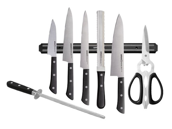 15 PCs In-Block Knife Set, Black ABS