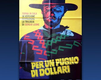 Film Re-release Poster For a Few Dollars More - Clint Eastwood - 100X140 CM