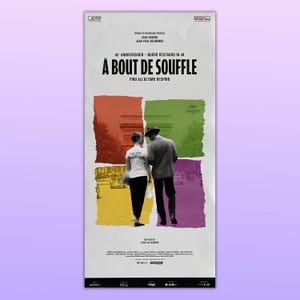 Film Poster À bout De Souffle - Breathless-  Jean-Luc Godard
