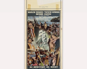 Original  Movie poster "Mutiny on the Bounty" 1963 - Marlon Brando - 33X70 CM