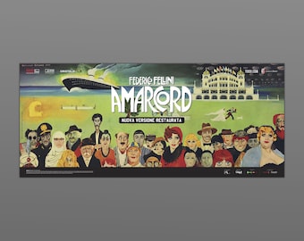 Film poster Amarcord - Federico Fellini - 1980s edition