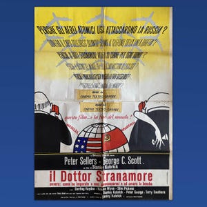 Original Movie Poster Dr. Strangelove or: How I Learned to Stop Worrying and Love the Bomb - 1964