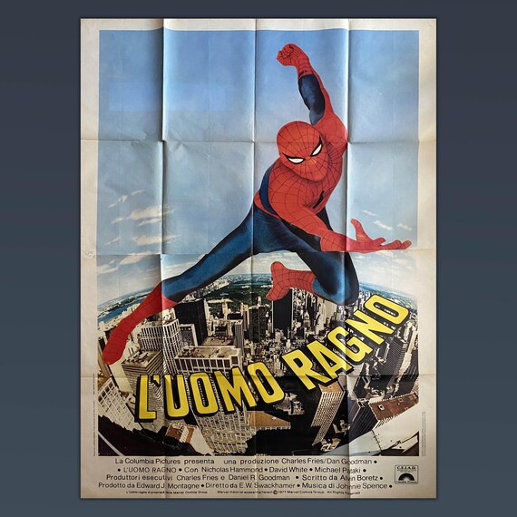 Rare Original Movie Poster Spider-man 1977 - Nicholas Hammond Size