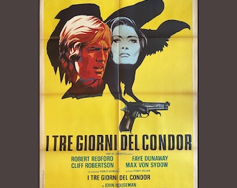 Original Movie Poster Three Days of the Condor  - Robert Redford - 1975 - 100X140 CM