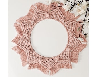 Macrame Pattern,  Mandala/Wreath (Bella), pattern/tutorial, PDF instructions download.