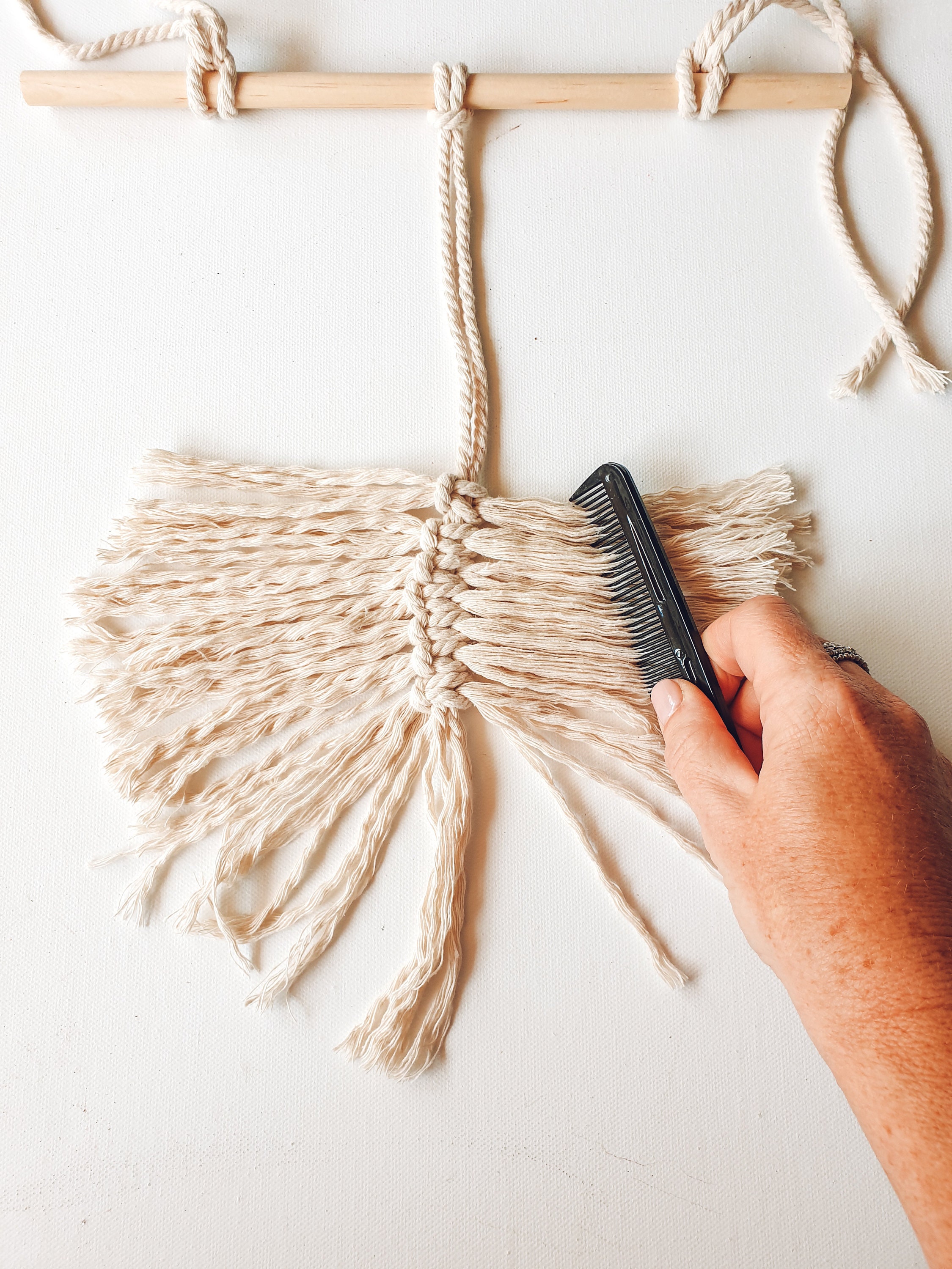 Macrame 3 Feather DIY KIT Wall Hanging Kitbeginner Feather Etsy