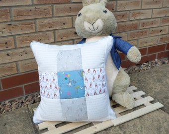 Peter Rabbit themed cushion, a beautiful addition to your bedroom, nursey or any living area