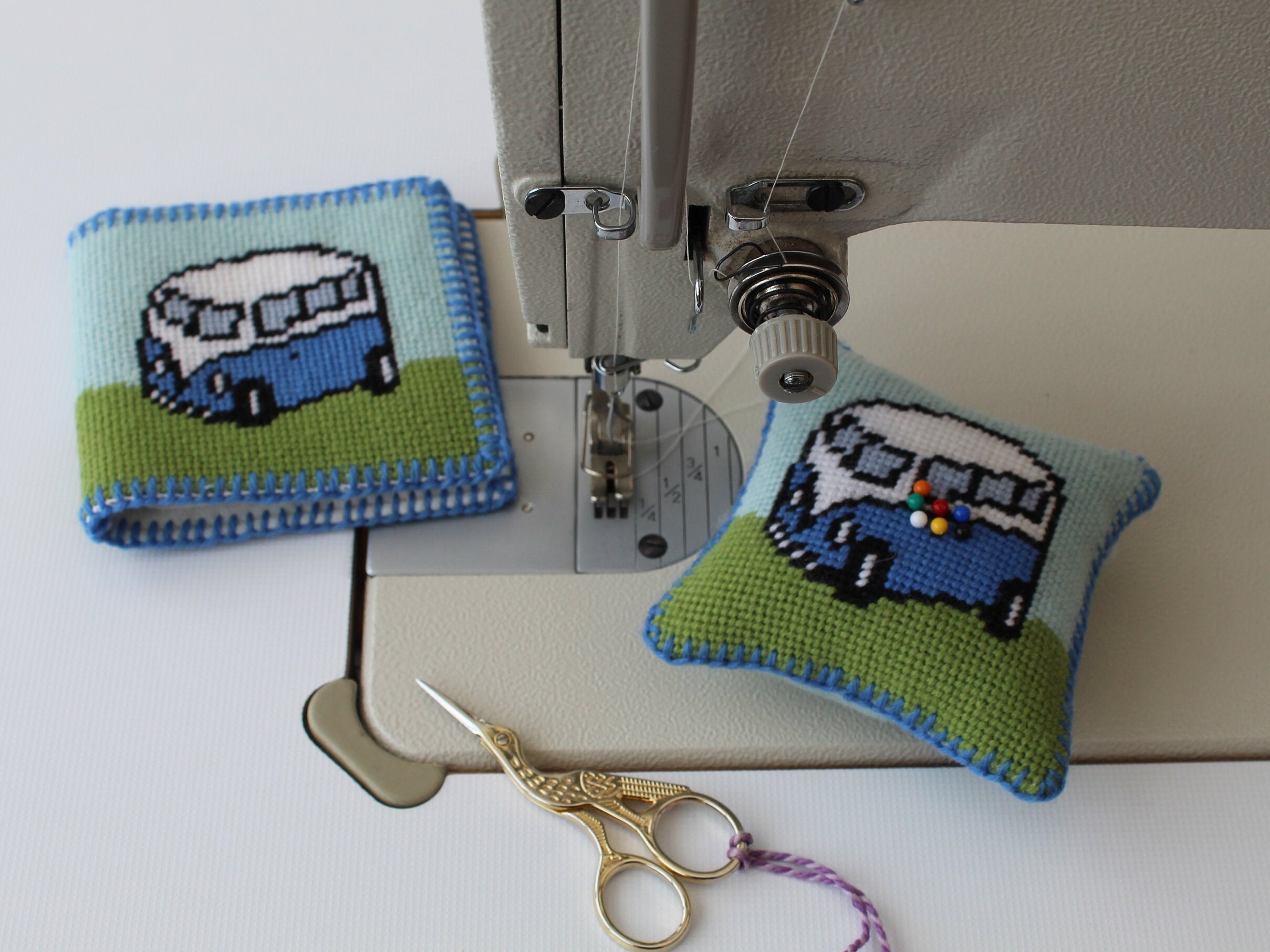 Needlepoint Tapestry Needle Case Kit Campervan Etsy UK