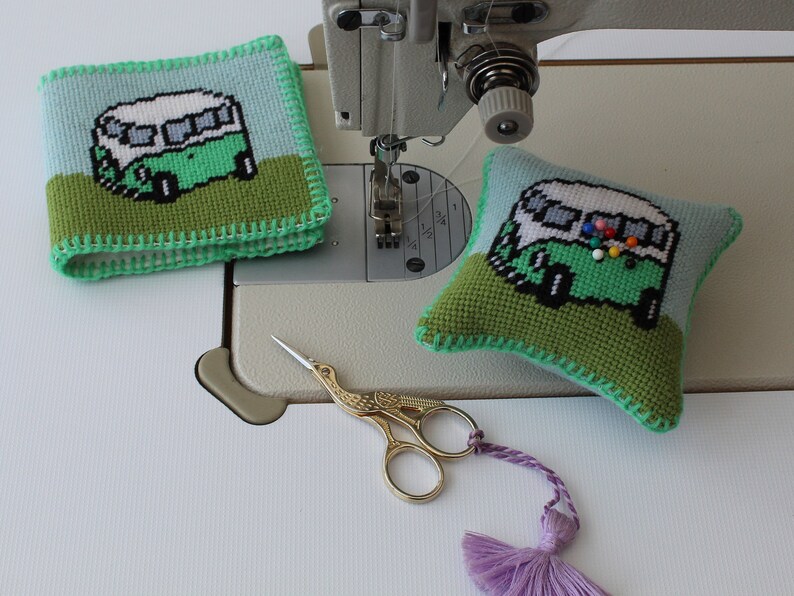 Needlepoint Tapestry Needle Case Kit Campervan Etsy UK