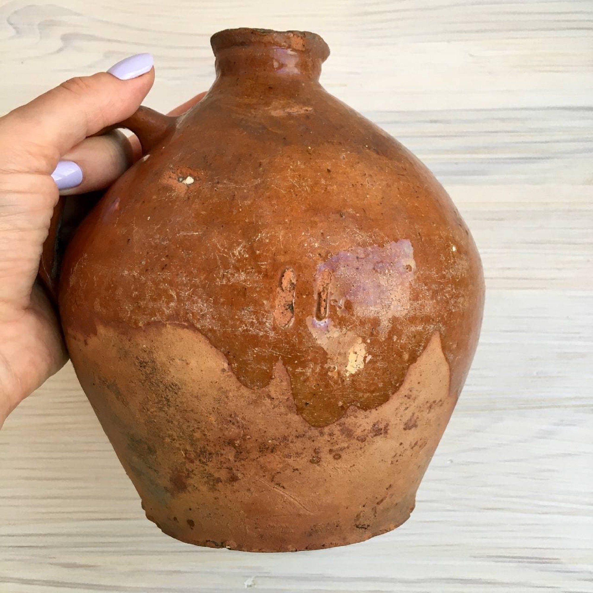 Vintage terracotta braune Keramik Crock für Wein Antike Etsy
