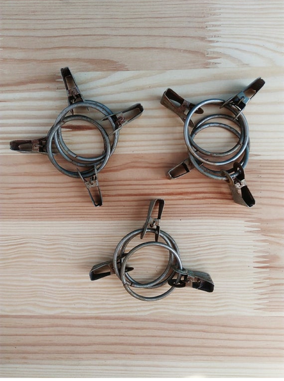 Vintage Rings For Curtains Clips For Curtains Set Of 11 Soviet Etsy