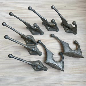 Vintage Aluminum Wall Hook – Rustic Industrial Coat Rack, Sold Individually