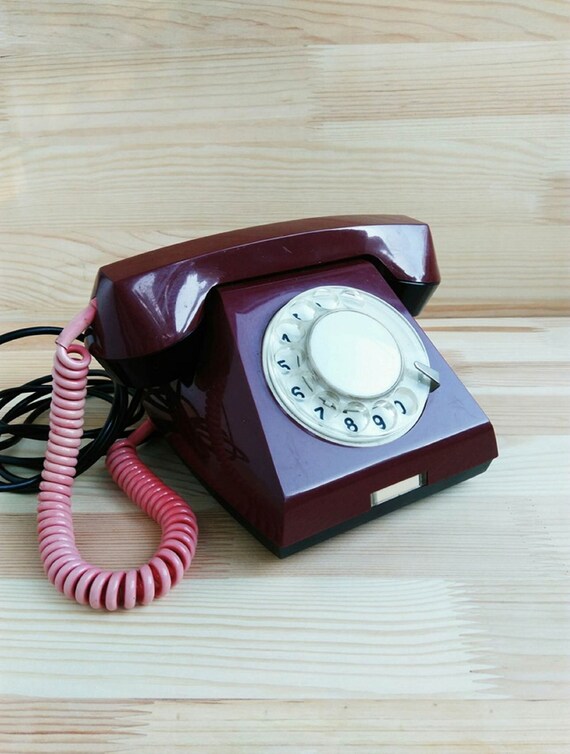 Vintage Burdy Rotary Phone Working Classic Desk Old Vintage Burdy Rotary Phone Working