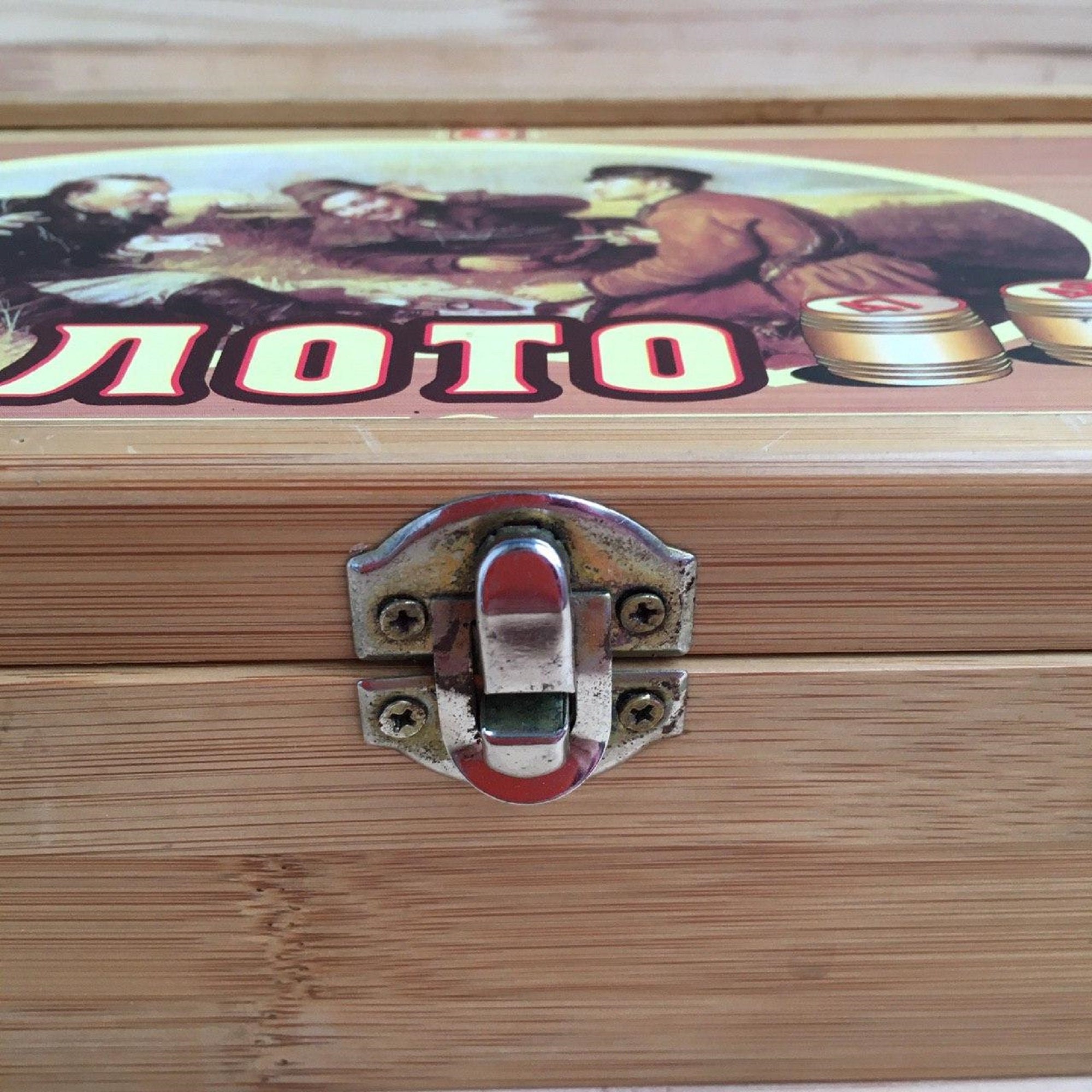 Vintage Lotto Game in a Unique Wooden Box Board Game Bingo Etsy UK