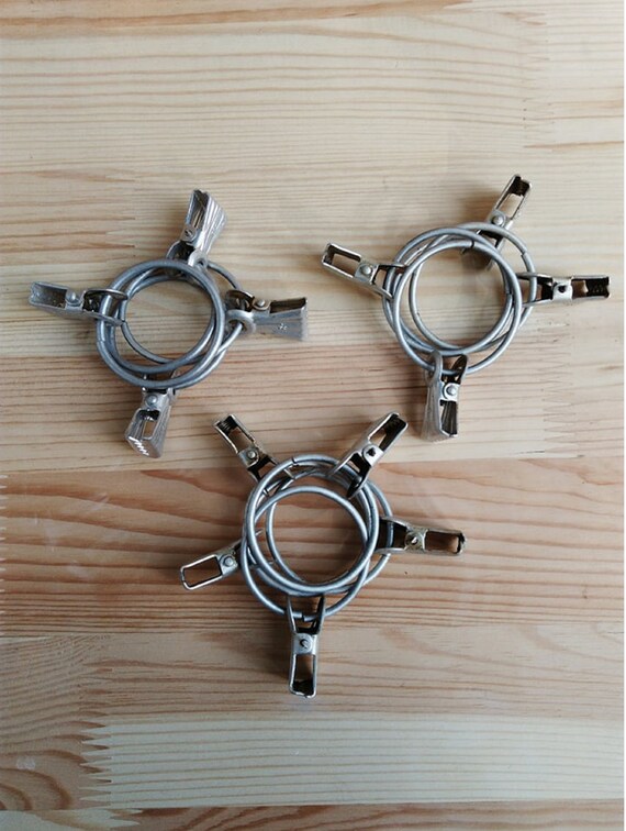 Clips For Curtains Vintage Rings For Curtains Set Of 13 Soviet Etsy