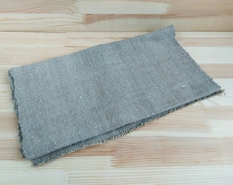 Homespun Linen Fabric: Vintage Hand Loomed Grain Sack Cloth