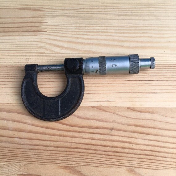 Vintage Russian micrometer 025mm Working condition Made in Etsy