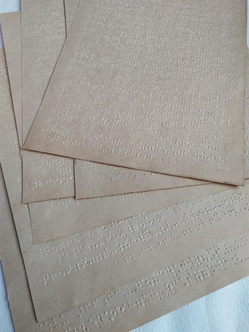 6 LARGE Braille 8.6 by 12 Craft Scrapbook paper Etsy