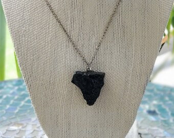 Coal Necklace with Pendant / Black / Handmade / Coal mined and handcrafted in Zasavje, Slovenia