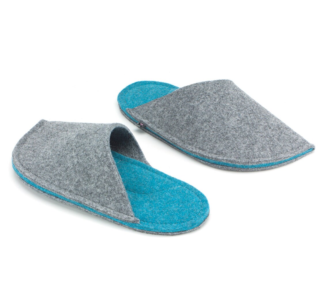 Wool Felt Slippers Men - Cosy / Natural / Indoor - Etsy