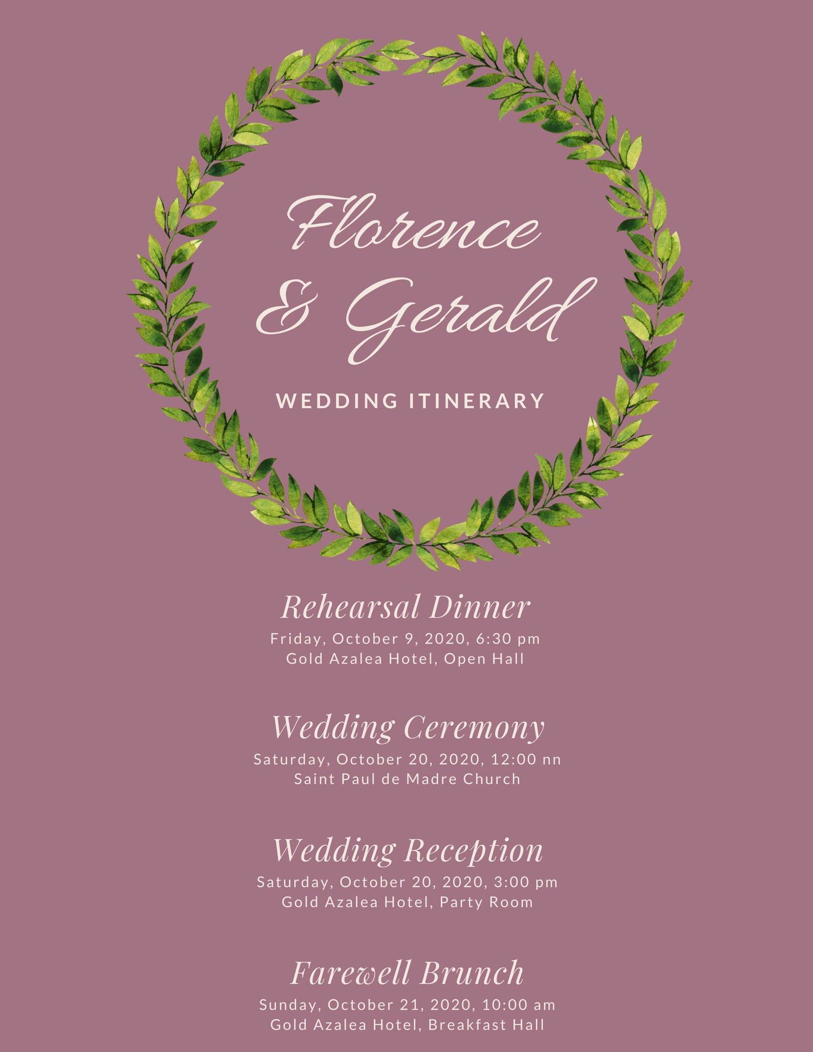 Wedding Program 14 Canva templates | Etsy