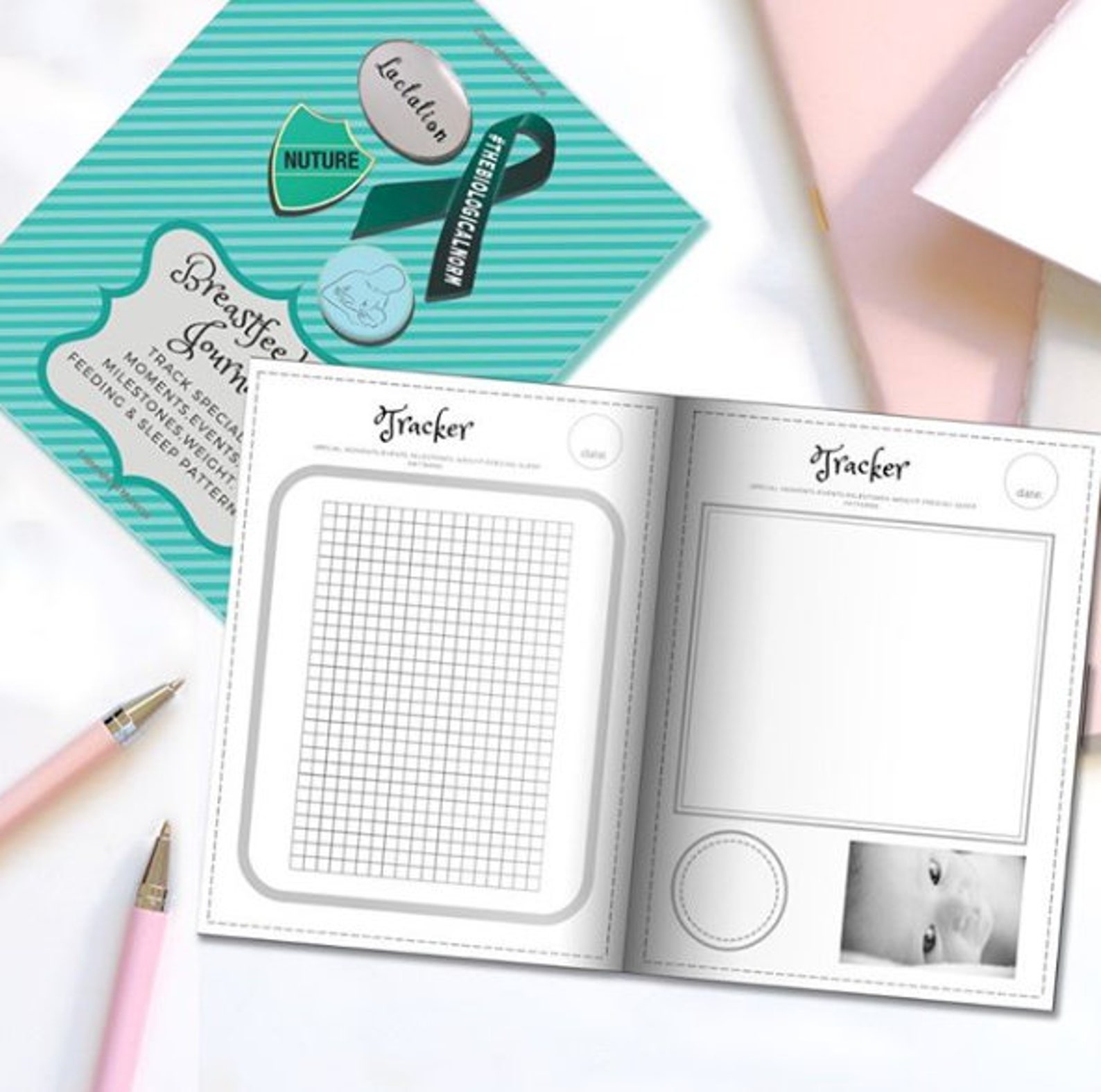 Breastfeeding journal 8.5x11 60 page of tracker Etsy