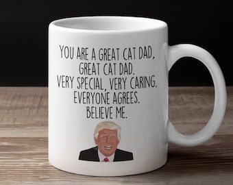 Taza de Papá Gato: Regalo de broma divertido, impresión a doble cara